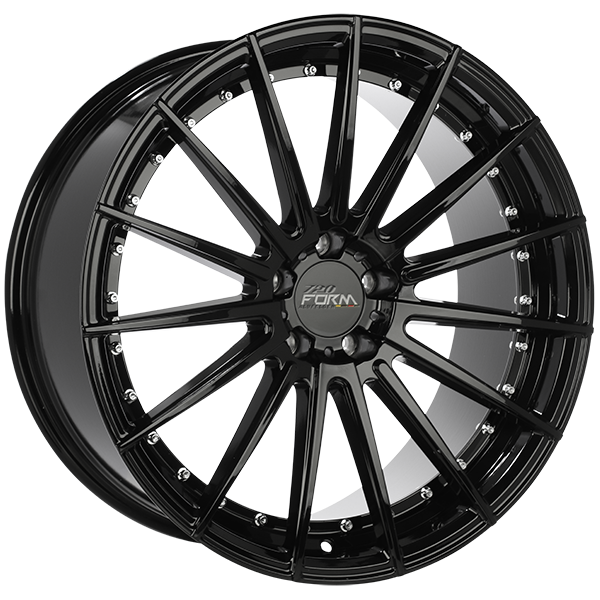 720Form RF3-V (Gloss Black, Chrome Inserts) Wheels