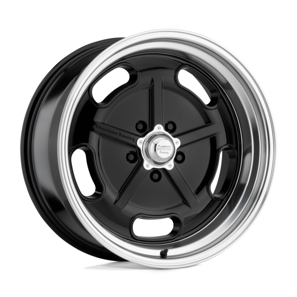 American Racing Vintage SALT FLAT (GLOSS BLACK, DIAMOND CUT LIP) Wheels