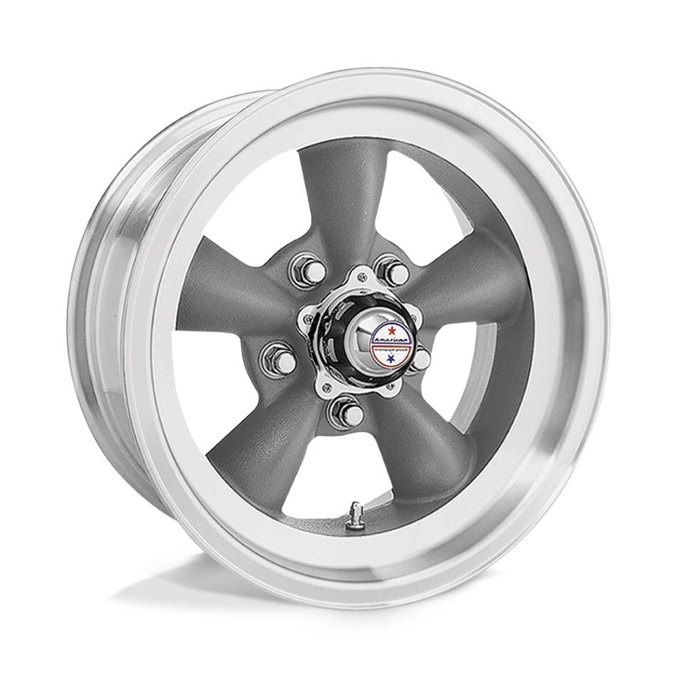 American Racing Vintage TORQ THRUST D (TORQ THRUST GRAY MACHINED LIP) Wheels