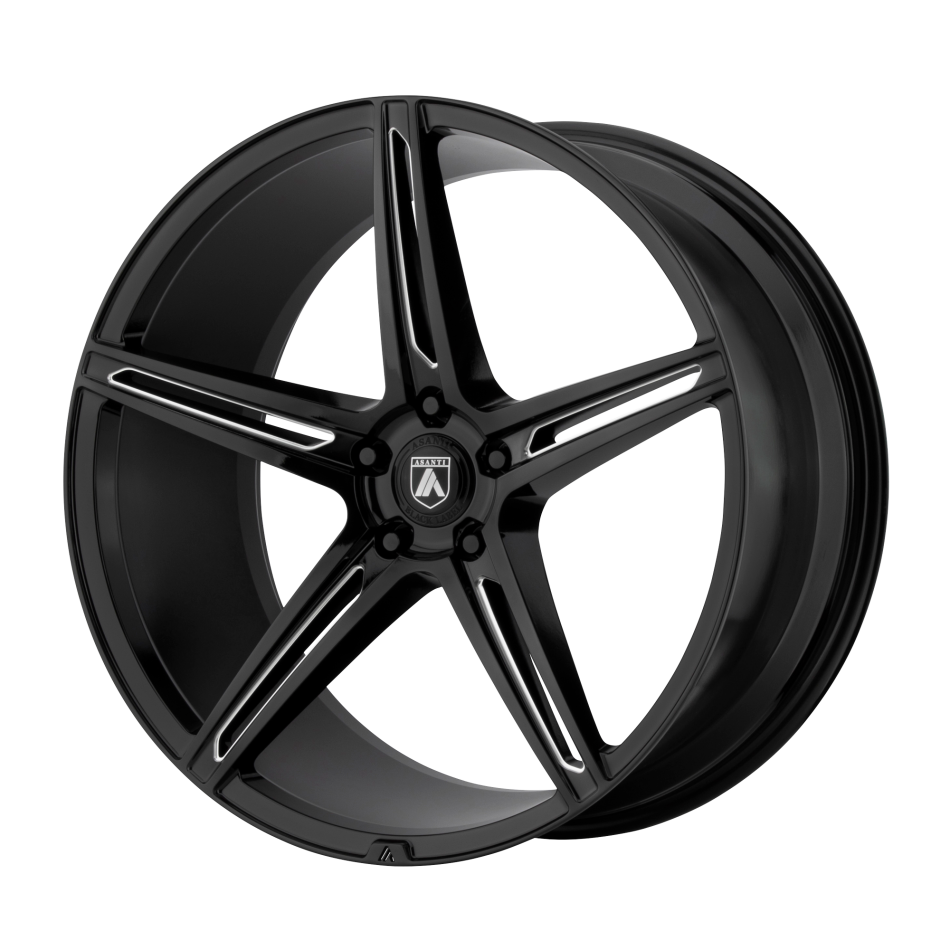 ASANTI BLACK ALPHA 5 (Gloss Black, Milled Spoke) Wheels