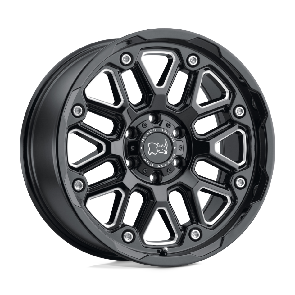 Black Rhino Hard Alloys HOLLISTER (GLOSS BLACK, MILLED SPOKES) Wheels