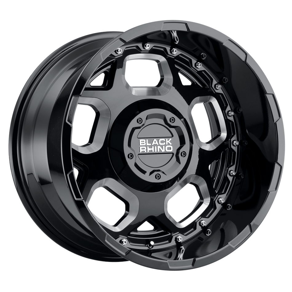 Black Rhino GUSSET (GLOSS BLACK, MILLED SPOKES) Wheels