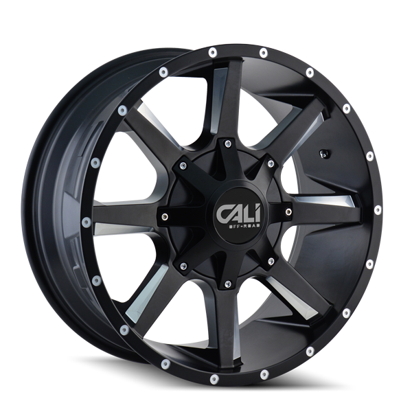 Cali Off-Road BUSTED (SATIN BLACK, MILLED SPOKES) Wheels