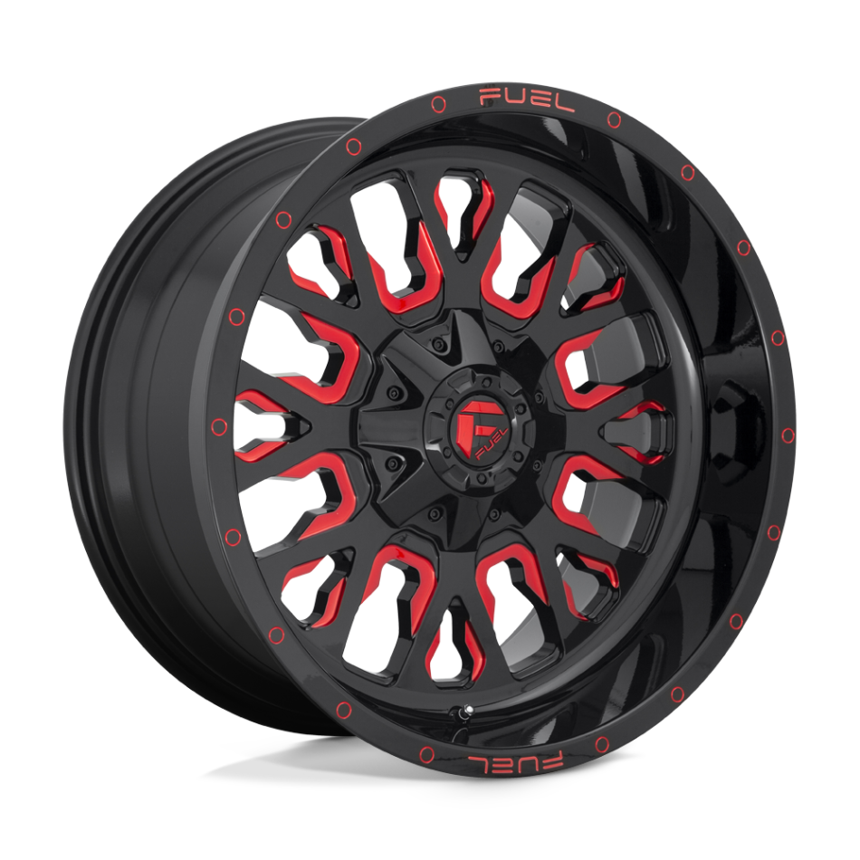 FUEL 1PC D612 STROKE (GLOSS BLACK RED TINTED CLEAR) Wheels