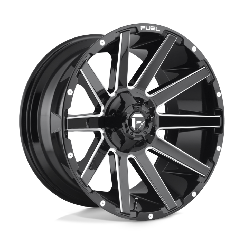 FUEL 1PC D615 CONTRA (GLOSS BLACK MILLED) Wheels