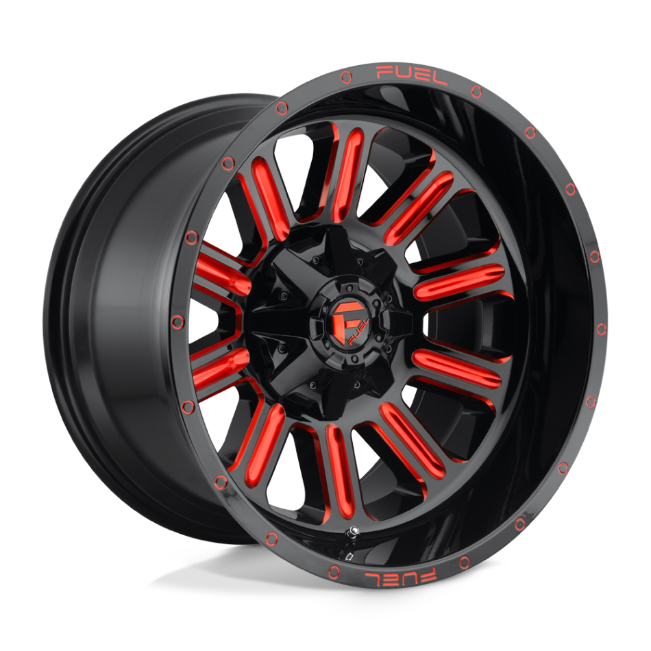 FUEL 1PC D621 HARDLINE (GLOSS BLACK RED TINTED CLEAR) Wheels