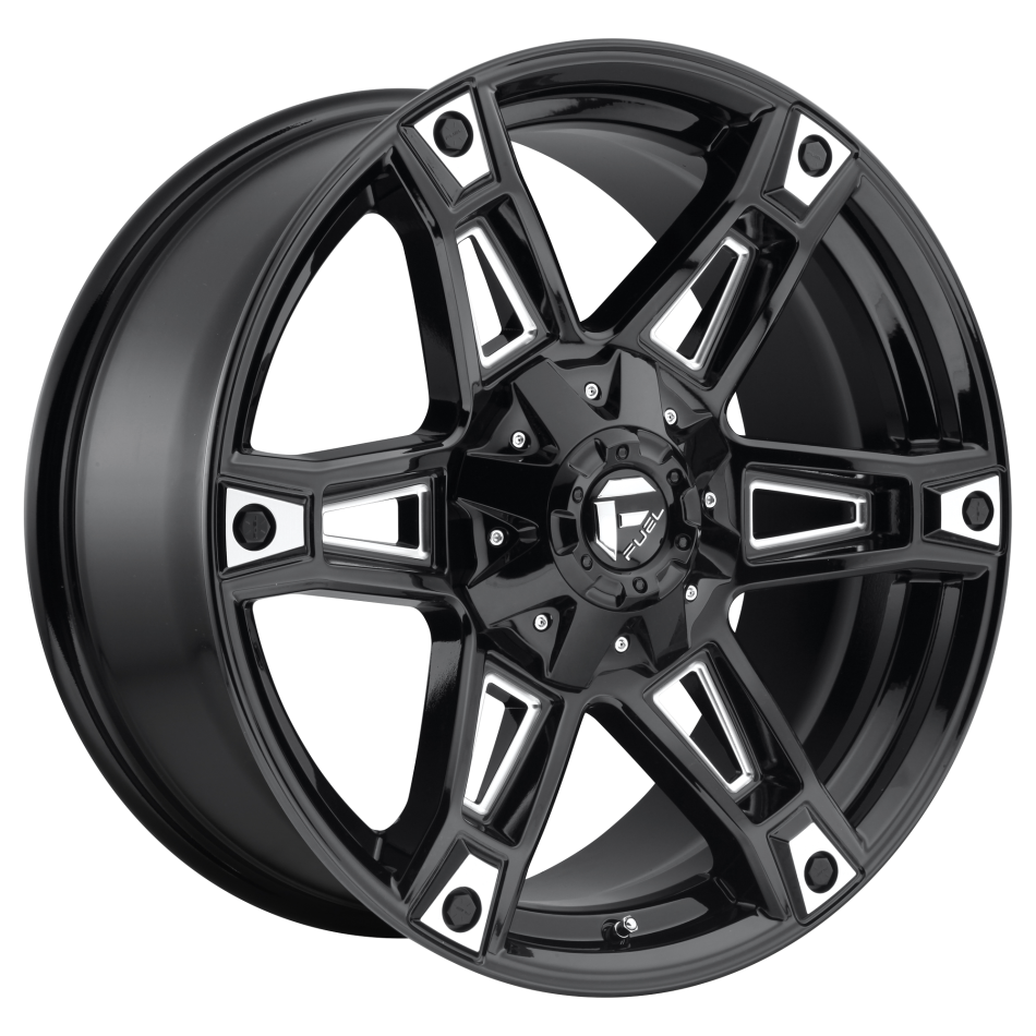 FUEL 1PC D622 DAKAR (GLOSS BLACK MILLED) Wheels