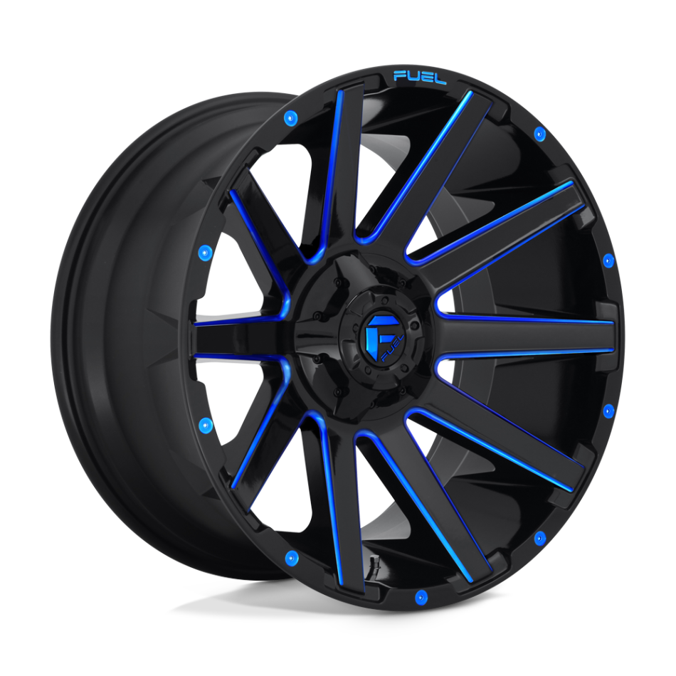 FUEL 1PC D644 CONTRA (GLOSS BLACK BLUE TINTED CLEAR) Wheels