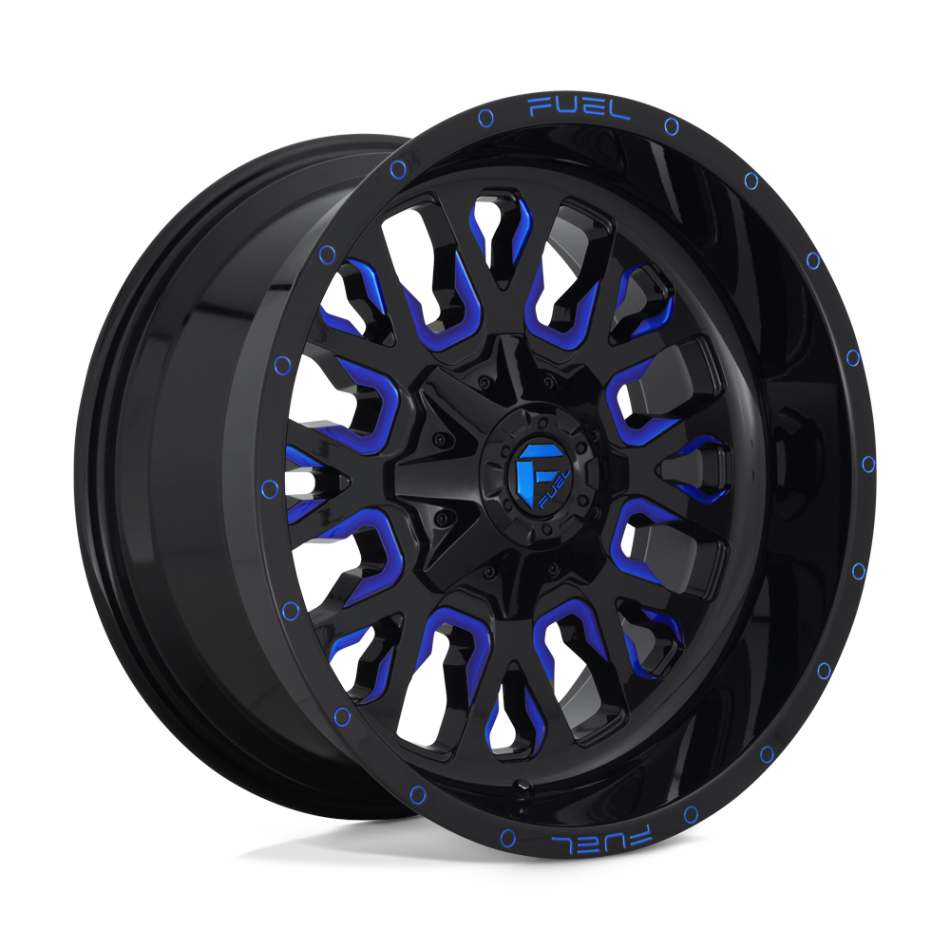 FUEL 1PC D645 STROKE (GLOSS BLACK BLUE TINTED CLEAR) Wheels