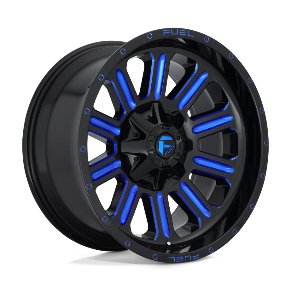 FUEL 1PC D646 HARDLINE (GLOSS BLACK BLUE TINTED CLEAR) Wheels