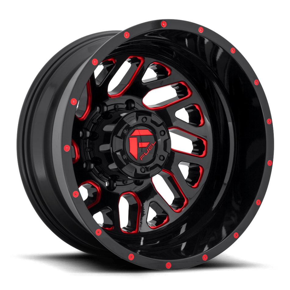 FUEL 1PC D656 TRITON (GLOSS BLACK RED TINTED CLEAR) Wheels