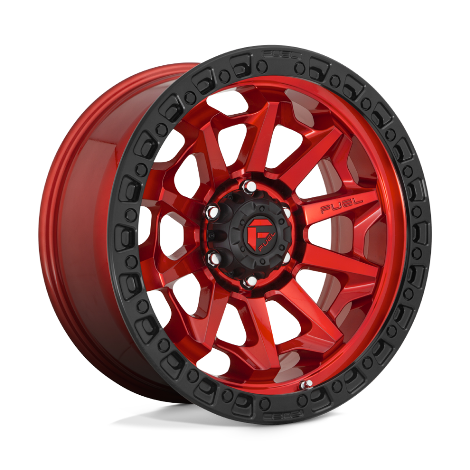 FUEL 1PC D695 COVERT (CANDY RED BLACK BEAD RING) Wheels