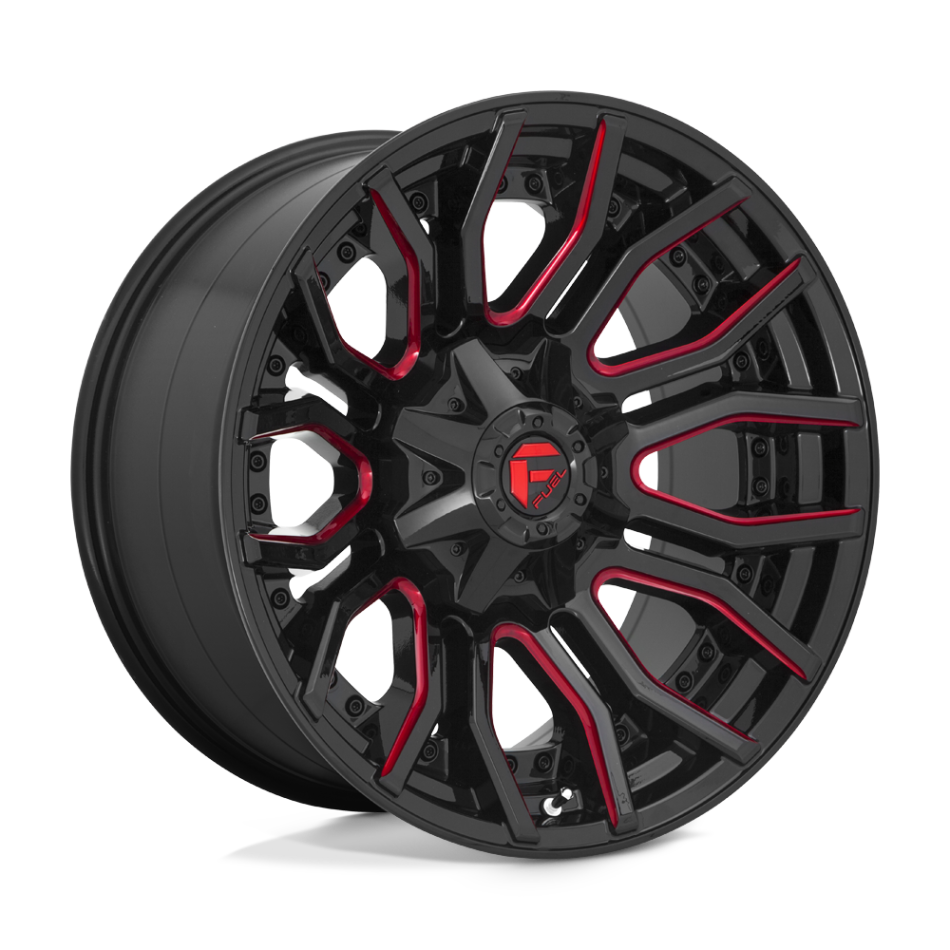 FUEL 1PC D712 RAGE (GLOSS BLACK RED TINTED CLEAR) Wheels