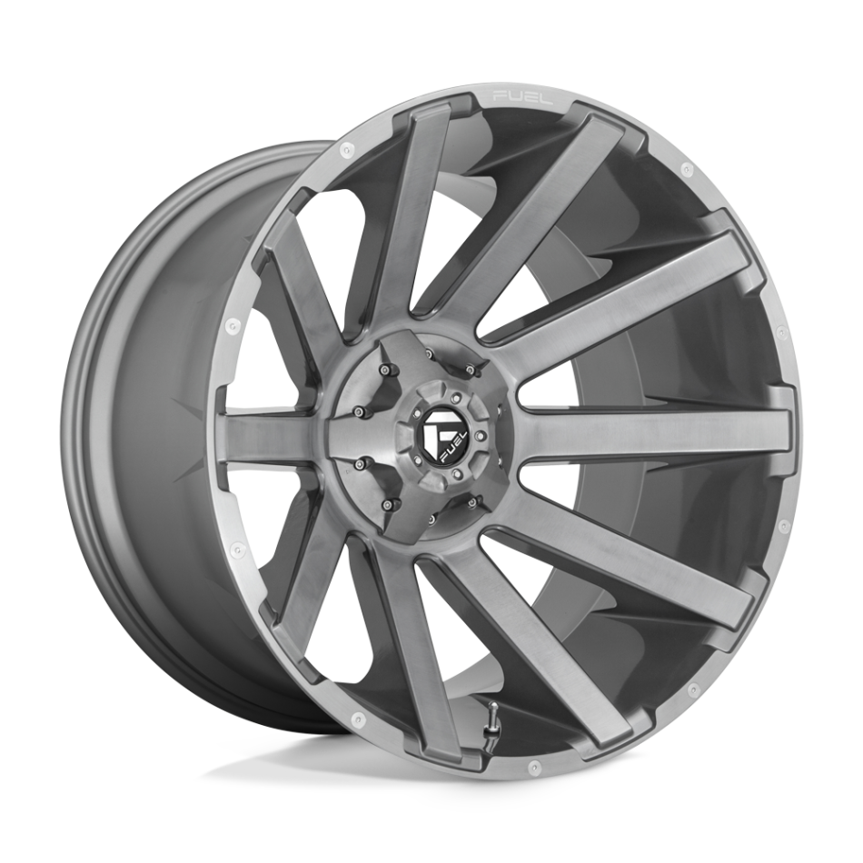 FUEL 1PC D714 CONTRA PLATINUM (BRUSHED GUN METAL TINTED CLEAR) Wheels