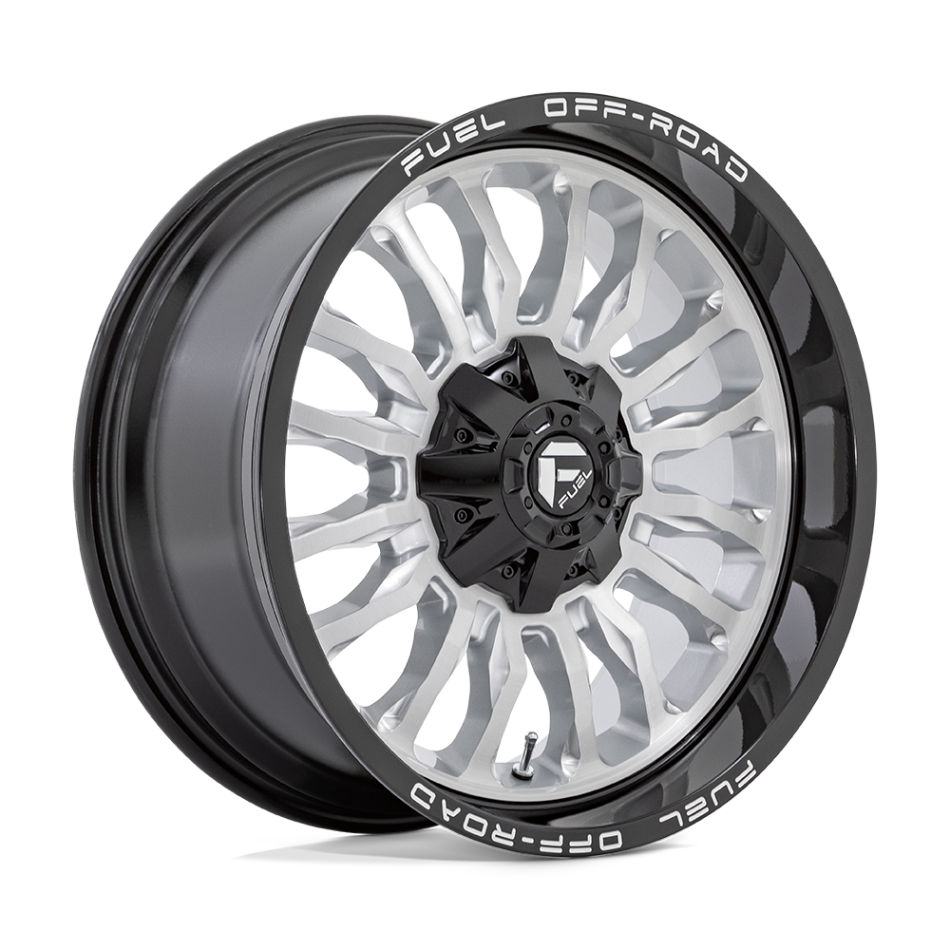 FUEL 1PC D798 ARC (SILVER BRUSHED FACE, MILLED BLACK LIP) Wheels