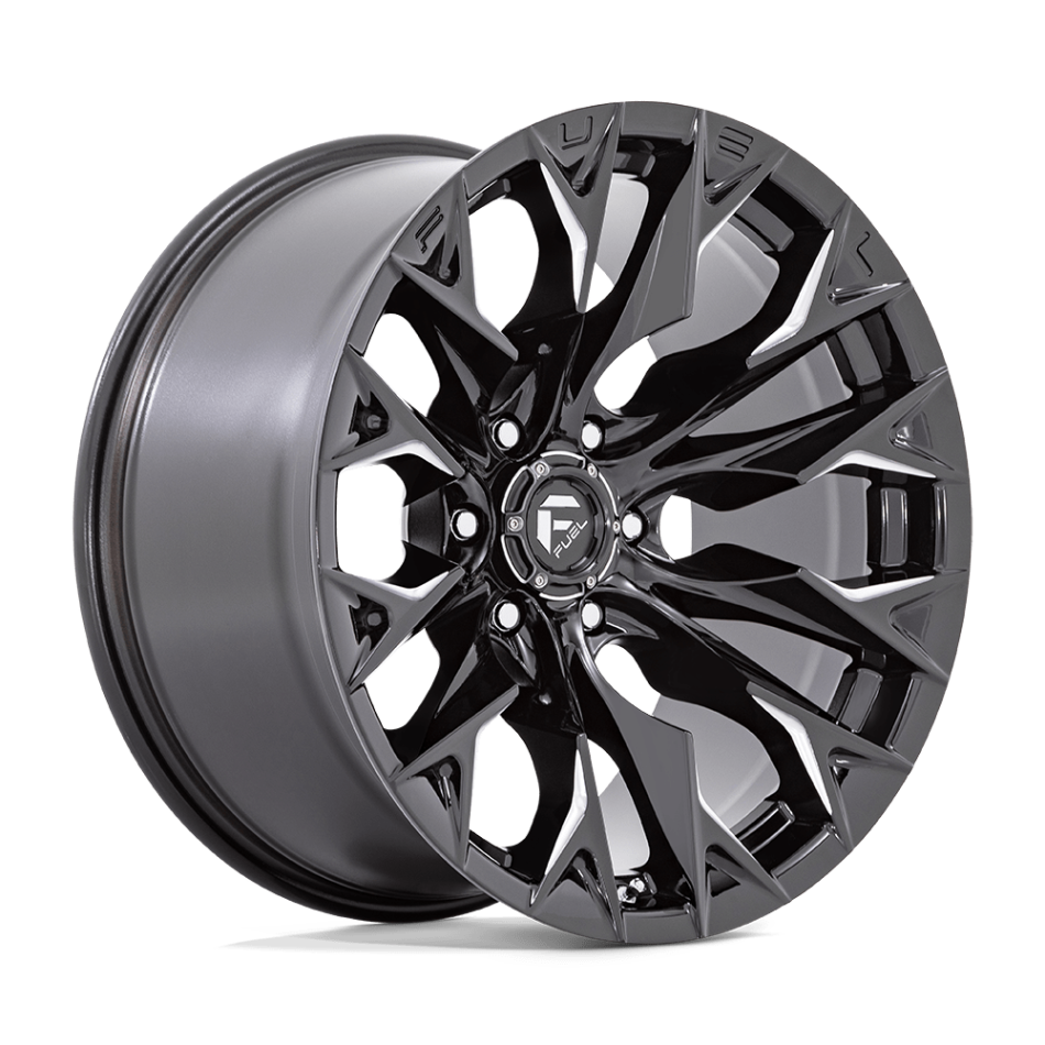 FUEL 1PC D803 FLAME (GLOSS BLACK MILLED) Wheels