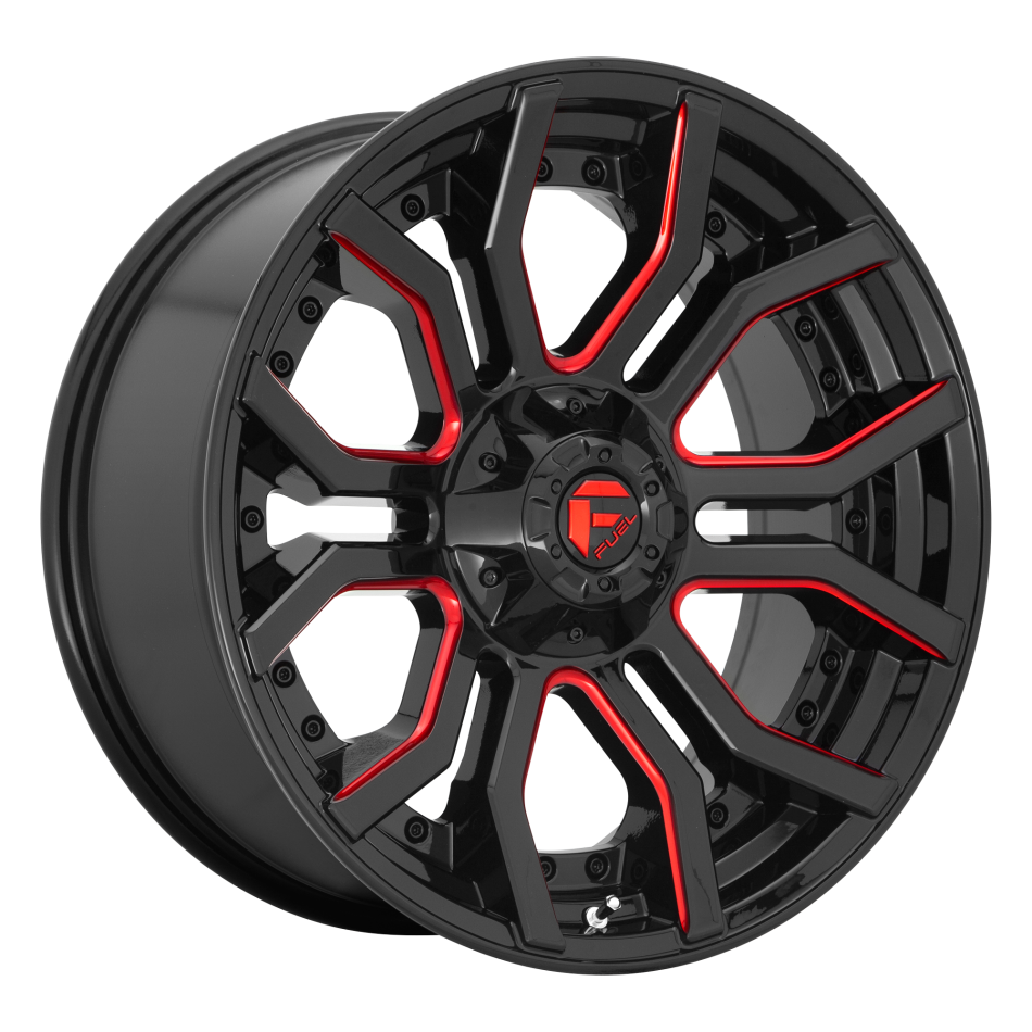 FUEL 1PC RAGE (GLOSS BLACK, RED TINTED CLEAR) Wheels