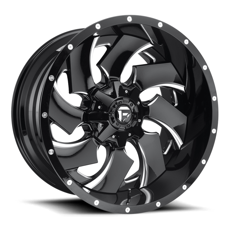 FUEL 2PC D239 CLEAVER (GLOSS BLACK MILLED) Wheels