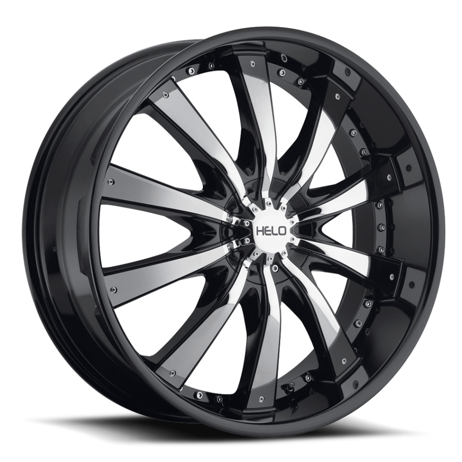 HELO HE875 (Gloss Black, Removable Chrome Accents) Wheels