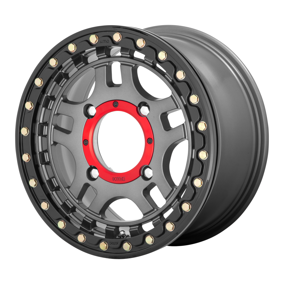KMC ATV RECON BEADLOCK (Gunmetal, Gloss Black Ring) Wheels