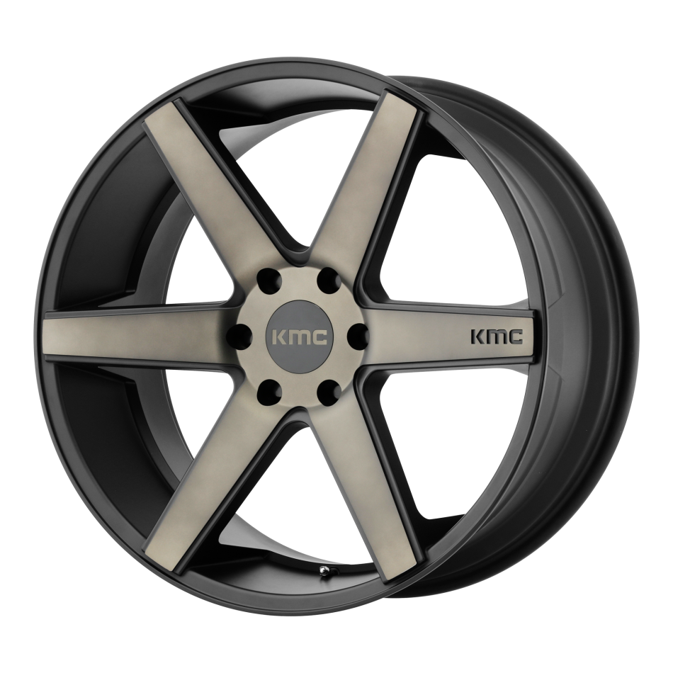 KMC DISTRICT TRUCK (MATTE BLACK DARK TINT) Wheels