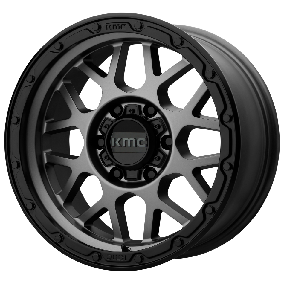 KMC GRENADE OFF-ROAD (Matte Gray, Matte Black Lip) Wheels