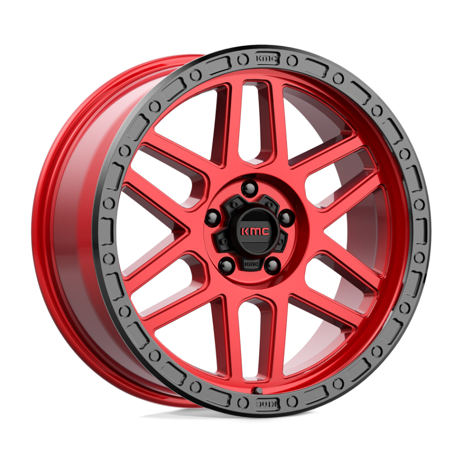 KMC MESA (Candy Red, Black Lip) Wheels
