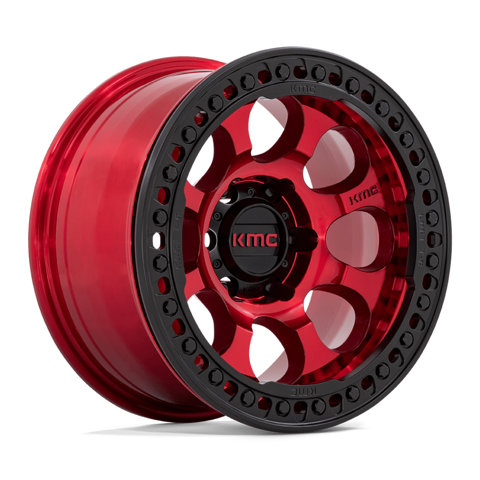 KMC RIOT BEADLOCK (CANDY RED, BLACK RING) Wheels