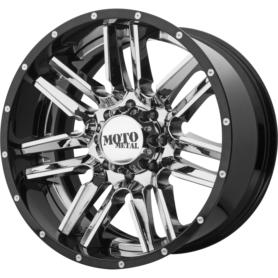 MOTO METAL MO202 (Chrome, Gloss Black, Milled Lip) Wheels