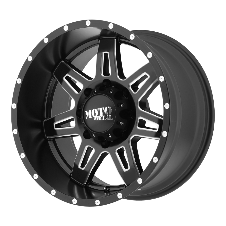 MOTO METAL MO975 (Satin Black, Milled Spoke) Wheels