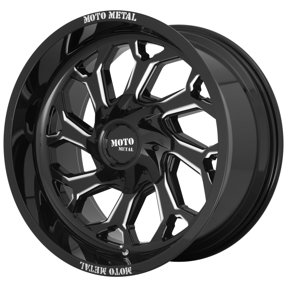MOTO METAL MO999 (Gloss Black, Milled Spoke) Wheels