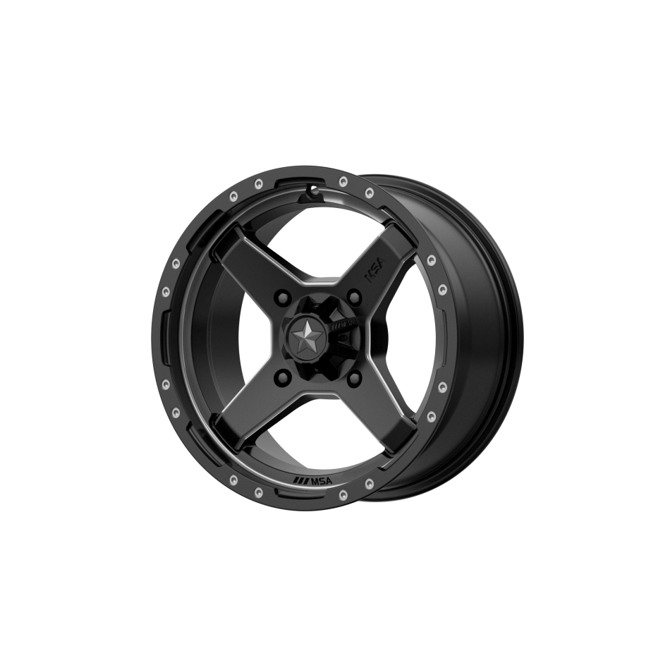 MSA OFFROAD WHEELS CROSS (Satin Black, Titanium Tint) Wheels