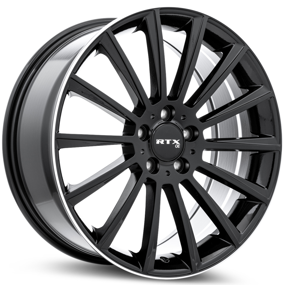 RTX OE MB-02 (Gloss Black, Machined Lip) Wheels