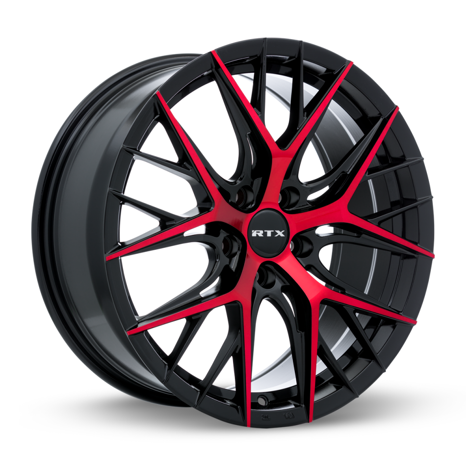 RTX R-Spec Valkyrie (Gloss Black Machined Red) Wheels