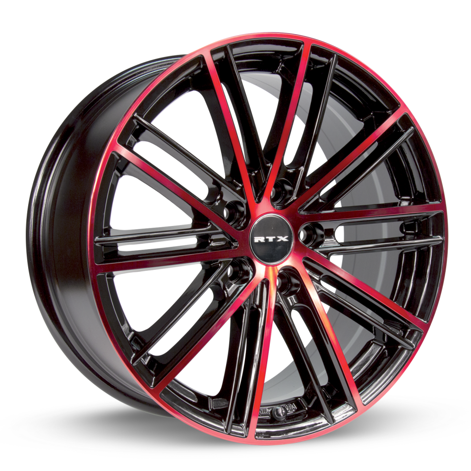 RTX STROBE 5 (Black Machined Red) Wheels