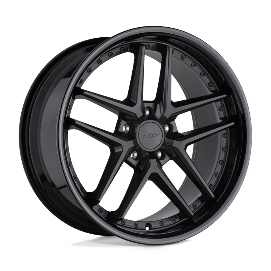 TSW PREMIO (MATTE BLACK, GLOSS BLACK LIP) Wheels