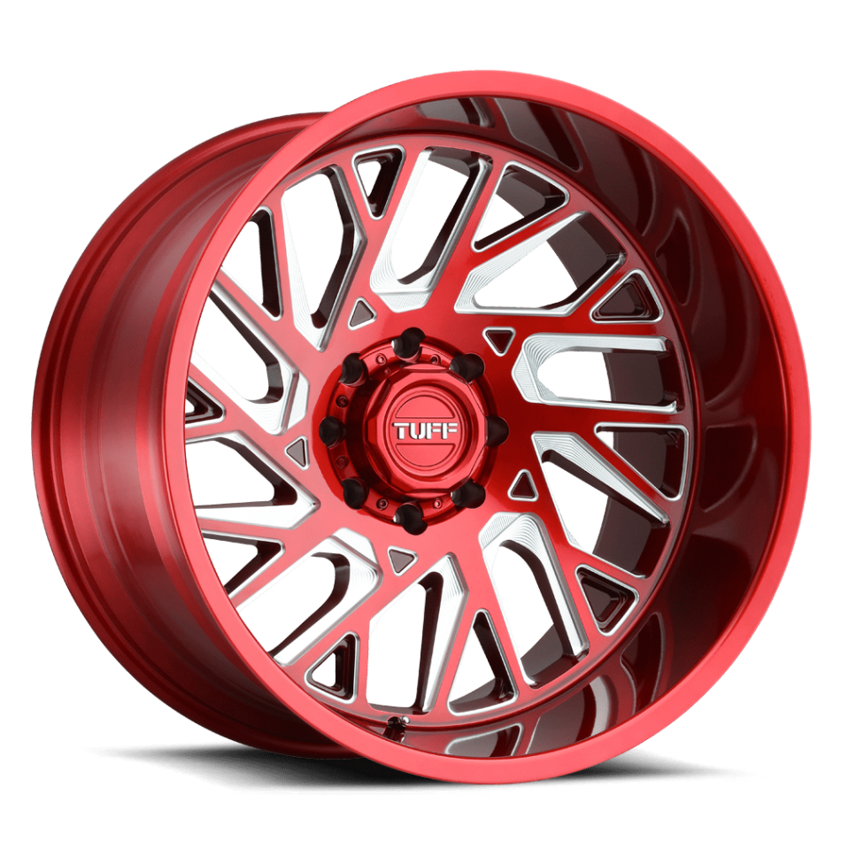 Tuff T4B (CANDY RED, MILLED SPOKE) Wheels