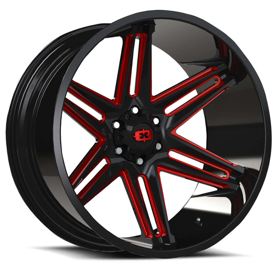 VISION OFF ROAD RAZ (Gloss Black, Milled Spoke, Red Tint) Wheels