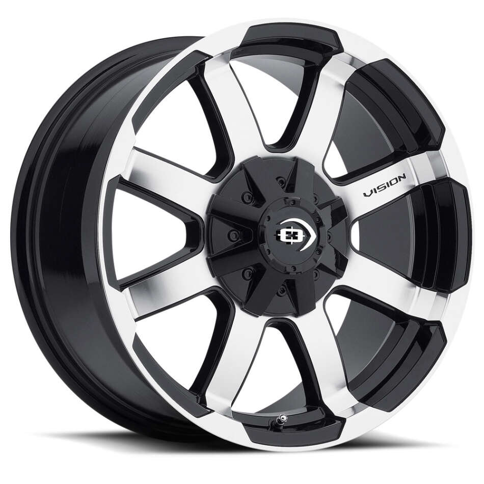 VISION OFF ROAD VALOR (Gloss Black, Machined Face) Wheels