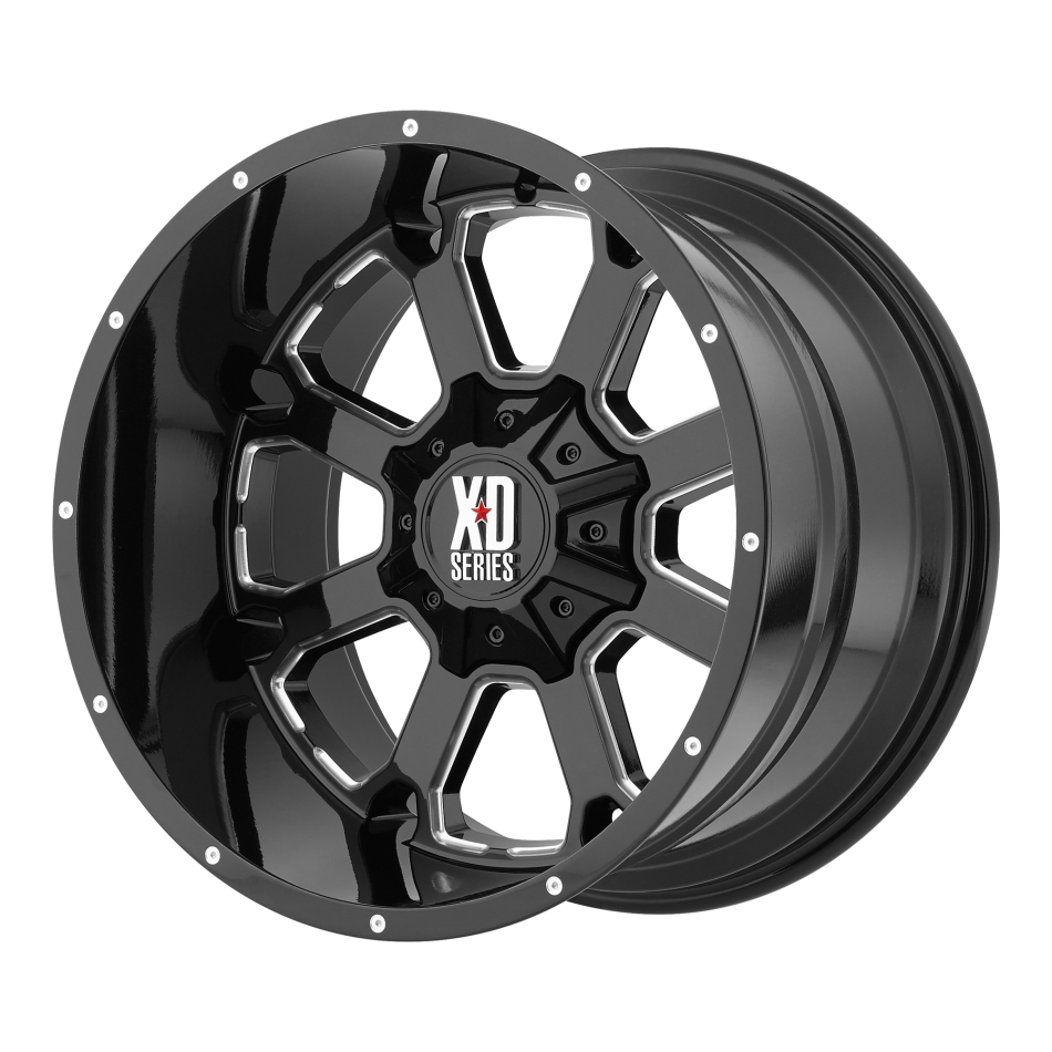 XD BUCK 25 (Gloss Black, Milled Spoke) Wheels