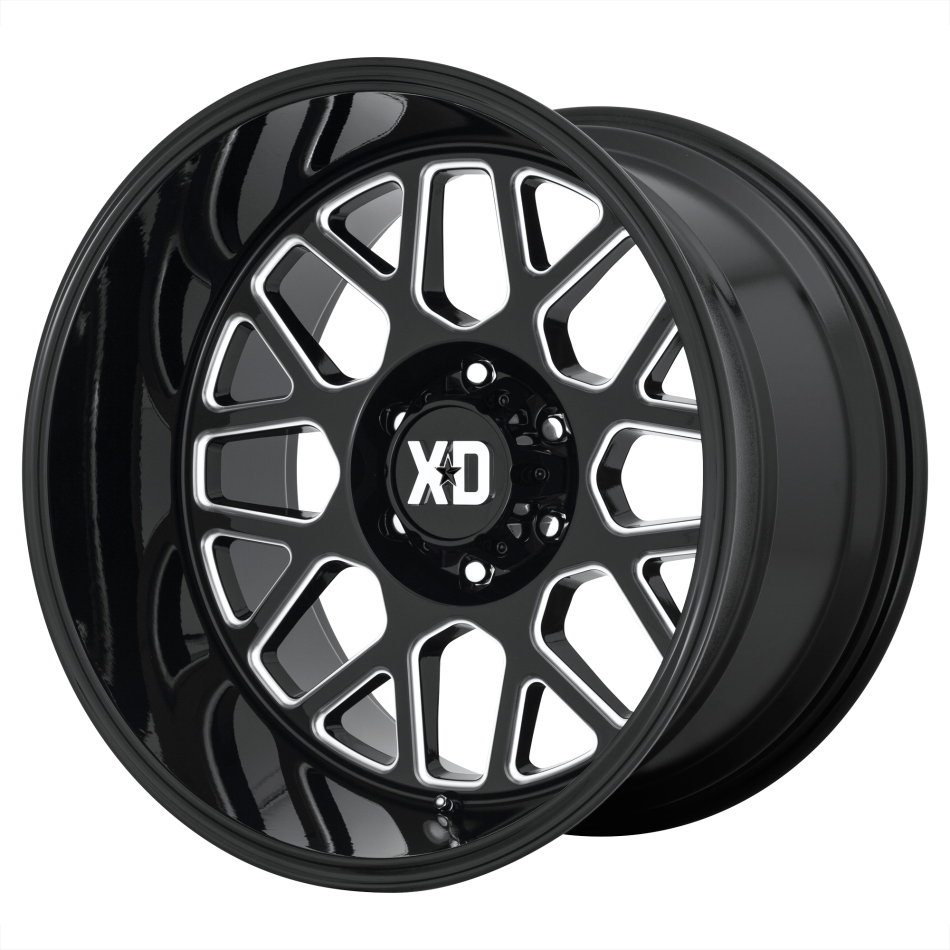 XD GRENADE 2 (Gloss Black, Milled Spoke) Wheels