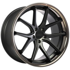 720 Luxury VANQUISH (Satin Black, Black Stainless Lip) Wheels
