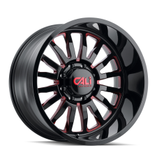 Cali Off-Road SUMMIT (GLOSS BLACK MILLED PRISM RED) Wheels