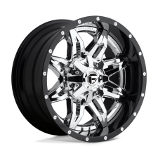 FUEL 2PC D266 LETHAL (CHROME PLATED GLOSS BLACK LIP) Wheels