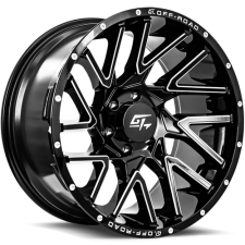 GT OFFROAD Aggression (Gloss Black Milled) Wheels