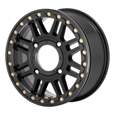KMC ATV CAGE BEADLOCK (Satin Black, Gloss Black Ring) Wheels