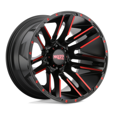 MOTO METAL RAZOR (SATIN BLACK MACH, RED TINT) Wheels