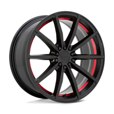 Ruff BURNOUT (GLOSS BLACK W, RED INNER LIP) Wheels