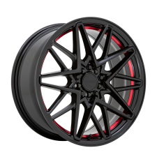 Ruff CLUTCH (GLOSS BLACK, MACHINED RED INNER LIP) Wheels