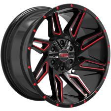 Ruffino HARD Voodoo (Gloss Black, Red Milling) Wheels